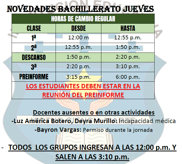 HORARIO